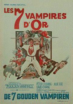 Belgian poster for "The Legend of the 7 Golden Vampires" (1974)