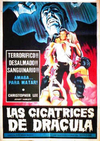 Argentinian poster for "The Scars of Dracula" (1970)