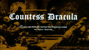 screen grab of title caption card to Countess Dracula from Network's special edition dvd